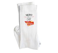 Planetee Chaussettes Chef aussi génial Merci Taille 41-45 | Cadeau Original pour Hommes Anniversaire Noël Humour