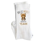 Planetee Chaussettes Claude Bas les pattes Ours Taille 41-45 | Cadeau Original pour Hommes Anniversaire Noël Humour
