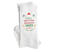 Planetee Chaussettes Didier Liste des enfants sages Taille 41-45 Fantaisie Secret Santa Collègue Drôle Anniversaire Noël Humour