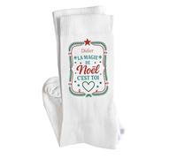 Planetee Chaussettes Didier Magie de noël Rectangle Taille 41-45 - Cadeau Fantaisie Secret Santa Collègue Drôle Anniversaire Noël Humour