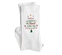 Planetee Chaussettes Didier Magie de noël Sapin Taille 41-45 - Cadeau Fantaisie Secret Santa Collègue Drôle Anniversaire Noël Humour