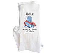 Planetee Chaussettes Emile Meilleur joueur de padel Taille 36-40- Idée Cadeau Originale Homme, Cadeau Fête des Pères, Noël ou Anniversaire