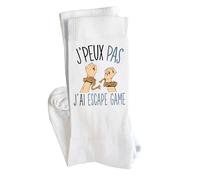 Planetee Chaussettes Escape Game Taille 41-45 | Cadeau Fantaisie Original Drôle Anniversaire Noël Humour