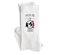 Planetee Chaussettes J_Peux Pas Aikido Taille 41-45 | Cadeau Fantaisie Original Drôle Anniversaire Noël Humour