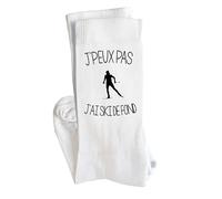 Planetee Chaussettes J_Peux Pas J_Ai Ski De Fond Taille 37-40 | Cadeau Fantaisie Original Drôle Anniversaire Noël Humour