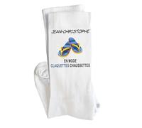 Planetee Chaussettes Jean-Christophe Claquette Taille 41-45 | Cadeau Original pour Hommes Anniversaire Noël Humour