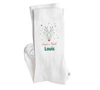 Planetee Chaussettes Joyeux noël Louis Cerf Taille 41-45 - Cadeau Fantaisie Secret Santa Collègue Drôle Anniversaire Noël Humour
