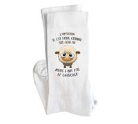 Planetee Chaussettes L'opticien Agneau Taille 41-45 | Cadeau Original Homme Anniversaire Noël Humour