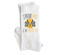 Planetee Chaussettes Moto Gp Taille 41-45 | Cadeau Fantaisie Original Drôle Anniversaire Noël Humour