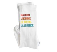 Planetee Chaussettes Nathan Mythe Légende Vintage Taille 41-45 | Cadeau Original Homme Anniversaire Noël Humour