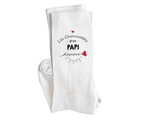 Planetee Chaussettes Papi d'Amour Taille 41-45 | Cadeau Original pour Hommes Anniversaire Noël Humour