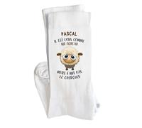 Planetee Chaussettes Pascal Agneau Taille 41-45 | Cadeau Original Homme Anniversaire Noël Humour
