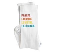Planetee Chaussettes Pascal Mythe Légende Vintage Taille 41-45 | Cadeau Original Homme Anniversaire Noël Humour