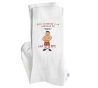 Planetee Chaussettes Personnalisables Rien n'arrive à la Cheville Sauf 41-45 Chaussettes Blanches Confort Quotidien Cadeau Anniversaire Noël