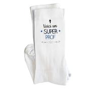 Planetee Chaussettes Prof Super Taille 41-45 | Cadeau Original pour Hommes Anniversaire Noël Humour