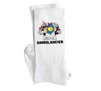 Planetee Chaussettes Super AMBULANCIER Taille 41-45 | Cadeau Original pour Hommes Anniversaire Noël Humour