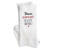 Planetee Chaussettes Témoin Parfait de le Tête aux Pieds Taille 41-45 | Cadeau Original pour Hommes Anniversaire Noël Humour