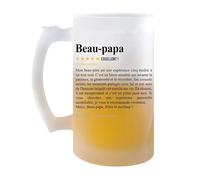 Planetee Chope Beau-papa Avis recommandation Fille | Verre à bière Pinte Fête des Pères Prénom Cadeau Anniversaire Noël Humour