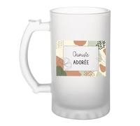 Planetee Chope Bière 500ml Chimiste Adorée design graphique Verre Bière Chope Femme Bar Apéro Cadeau Femme Anniversaire Noël