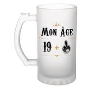 Planetee Chope de bière 20 ans Humour | Idée Tasse Cadeau Homme Famille Anniversaire Noël Pinte cervoise