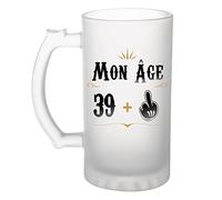 Planetee Chope de bière 40 ans Humour | Idée Tasse Cadeau Homme Famille Anniversaire Noël Pinte cervoise