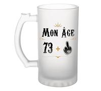 Planetee Chope de bière 74 ans Humour | Idée Tasse Cadeau Homme Famille Anniversaire Noël Pinte cervoise