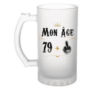 Planetee Chope de bière 80 ans Humour | Idée Tasse Cadeau Homme Famille Anniversaire Noël Pinte cervoise