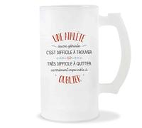 Planetee Chope de Bière Athlète aussi géniale | Idée Verre à bière Pinte Cadeau Apéro Noël Secret Santa Travail Boulot Retraite Anniversaire Humour