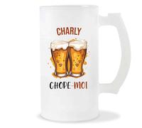 Planetee Chope de bière Charly Chope-moi | Pinte Couple Saint Valentin Anniversaire Cadeau Romantique