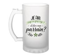Planetee Chope de bière Jean cap d'être mon parrain Cadeau Annonce Grossesse