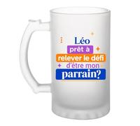Planetee Chope de bière Léo parrain défi 2 Cadeau Annonce Grossesse