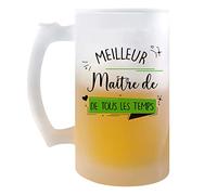 Planetee Chope de bière Meilleur Maitre de stage de tous les temps | Idée Tasse Cadeau Travail Boulot Métier Retraite Collègue Homme Pinte cervoise