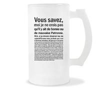 Planetee Chope de bière Patronne Situation Femme | Verre à Bière Pinte Idée Cadeau Humour Collègue famille Homme Anniversaire Noël