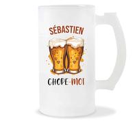 Planetee Chope de bière Sébastien Chope-moi | Pinte Couple Saint Valentin Anniversaire Cadeau Romantique