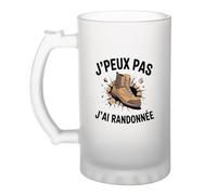 Planetee Chope J'peux pas j'ai Randonnée - Verre à Bière Pinte Cadeau Humour