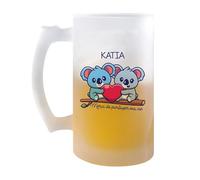 Planetee Chope Katia Merci de faire partie de ma vie | Verre à Bière Pression Pinte Couple Saint Valentin Mariage Fiançailles Anniversaire Cadeau Romantique