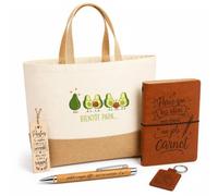 Planetee Coffret Cadeau Bientôt Papa | Sac Cabas Coton et Jute 18 L, Carnet, Stylo Bambou, Porte-Clés, Marque-Page | 5 Pièces Gravées | Anniversaire Noël