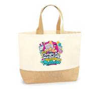 Planetee Coffret Cadeau Chargee de Marketing C'est juste la Meilleure Métier | Sac Cabas Coton et Jute 18 L, Carnet, Stylo Bambou, Porte-Clés, Marque-Page | 5 Pièces Gravées | Anniversaire Noël