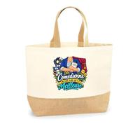 Planetee Coffret Cadeau Comedienne C'est juste la Meilleure Métier | Sac Cabas Coton et Jute 18 L, Carnet, Stylo Bambou, Porte-Clés, Marque-Page | 5 Pièces Gravées | Anniversaire Noël