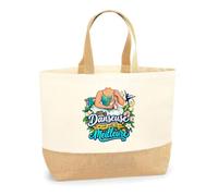 Planetee Coffret Cadeau Danseuse C'est juste la Meilleure Métier | Sac Cabas Coton et Jute 18 L, Carnet, Stylo Bambou, Porte-Clés, Marque-Page | 5 Pièces Gravées | Anniversaire Noël