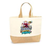 Planetee Coffret Cadeau Employee de Restauration C'est juste la Meilleure Métier | Sac Cabas Coton et Jute 18 L, Carnet, Stylo Bambou, Porte-Clés, Marque-Page | 5 Pièces Gravées | Anniversaire Noël