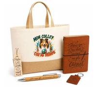 Planetee Coffret Cadeau Mon Colley C'est Ma Thérapie | Sac Cabas Coton et Jute 18 L, Carnet, Stylo Bambou, Porte-Clés, Marque-Page | 5 Pièces Gravées | Anniversaire Noël