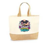 Planetee Coffret Cadeau Tatoueuse C'est juste la Meilleure Métier | Sac Cabas Coton et Jute 18 L, Carnet, Stylo Bambou, Porte-Clés, Marque-Page | 5 Pièces Gravées | Anniversaire Noël