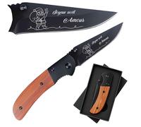 Planetee Couteau Joyeux Noël Amour Ho Ho Ho | Canif | Couteau pliant | Travail Secret Santa | Boîte de rangement | Idée Cadeau Noël Papa Anniversaire