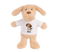 Planetee Doudou Peluche Chien Beagle Harrier : Chibi | Peluche Bébé avec T-Shirt Imprimé 15 cm | Cadeau Propriétaire Chien Naissance Baby Shower Baptême | Fille Garçon Mixte