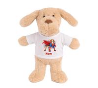 Planetee Doudou Peluche Chien Beagle : Super-héros | Peluche Bébé avec T-Shirt Imprimé 15 cm | Cadeau Propriétaire Chien Naissance Baby Shower Baptême | Fille Garçon Mixte