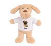 Planetee Doudou Peluche Chien Berger d'Asie Centrale : Chibi | Peluche Bébé avec T-Shirt Imprimé 15 cm | Cadeau Propriétaire Chien Naissance Baby Shower Baptême | Fille Garçon Mixte