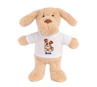 Planetee Doudou Peluche Chien Bouledogue Anglais : Chibi | Peluche Bébé avec T-Shirt Imprimé 15 cm | Cadeau Propriétaire Chien Naissance Baby Shower Baptême | Fille Garçon Mixte