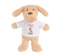 Planetee Doudou Peluche Chien Bouledogue Français Beige : Passer du Temps | Peluche Bébé avec T-Shirt Imprimé 15 cm | Cadeau Propriétaire Chien Naissance Baby Shower Baptême | Fille Garçon Mixte