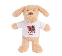 Planetee Doudou Peluche Chien Bouledogue Français Noir : Super-héros | Peluche Bébé avec T-Shirt Imprimé 15 cm | Cadeau Propriétaire Chien Naissance Baby Shower Baptême | Fille Garçon Mixte